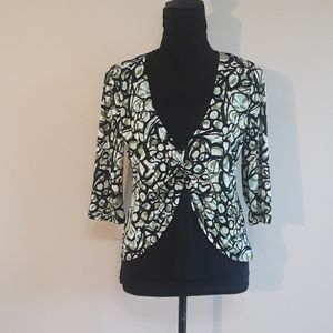 AB STUDIO 3/4 Length Sleeve Tunic Size Small
